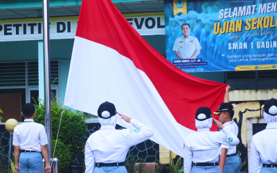 Semangat Nasionalisme dan Syukur Menjadi Sorotan dalam Upacara Senin Pagi di SMAN 1 Gadingrejo