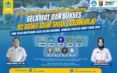 82 Siswa SMA Negeri 1 Gadingrejo Lolos SNBP 2025